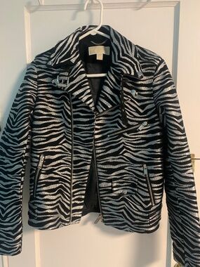 Michael kors zebra moto jacket